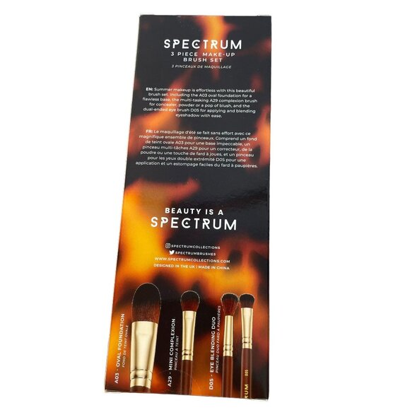 Spectrum 3 Piece Make-Up Brush Set - Picture 2 of 4